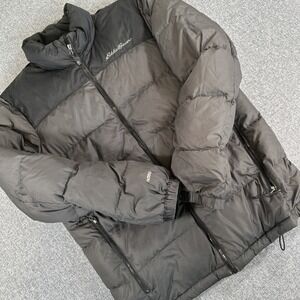 Eddie Bauer EB550 Puffer Vest Mens M Medium Gray Black Down Insulated Full Zip‎